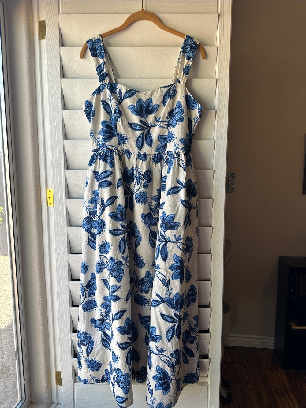 A New Day Vintage Floral Smocked Midi Dress Medium Target